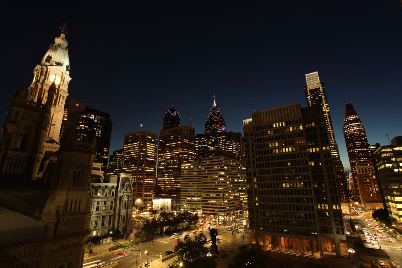 Center City Philadelphia at night